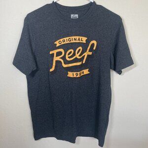 Reef Men’s Graphic T-Shirt Charcoal Medium, Original Reef 1984